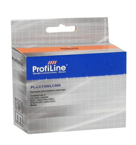  Картридж ProfiLine PL-LC1100/LC980Y-Y PL_LC980Y_Y  для принтеров Brother LC1100/LC980Y DCP -145C/165C/195С/375CW MFC-250C/290C/DCP-6690CW Yellow водн