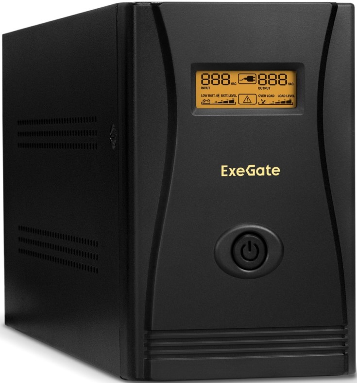   Xcom-Shop Источник бесперебойного питания Exegate SpecialPro Smart LLB-2200.LCD.AVR.EURO.RJ 2200VA/1300W, LCD, AVR, 4 евророзетки, RJ45/11, black