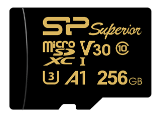  Карта памяти MicroSDXC 256GB Silicon Power Superior Golden A1 Class 10 UHS-I U3 A1 100/80 Mb/s (SD а