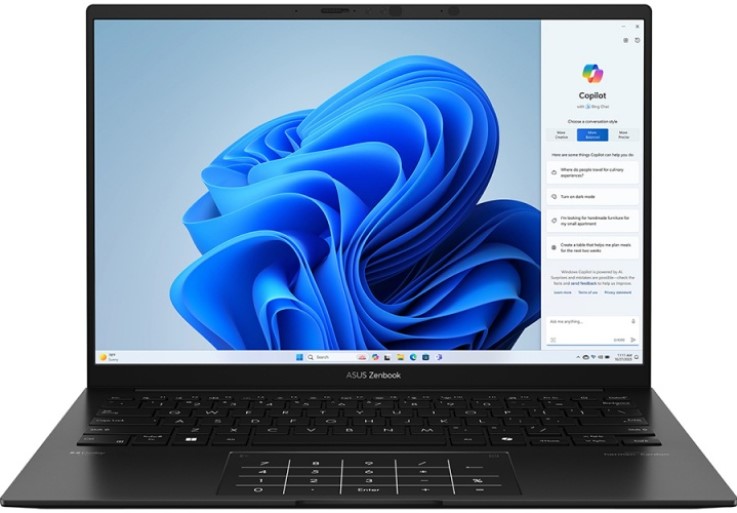 Ноутбук ASUS Zenbook 14 UM3406KA-QD180 90NB14U1-M00AK0 Ryzen AI 5 340/16GB/1TB SSD/Radeon graphics/14 WUXGA OLED/noOS/jade black