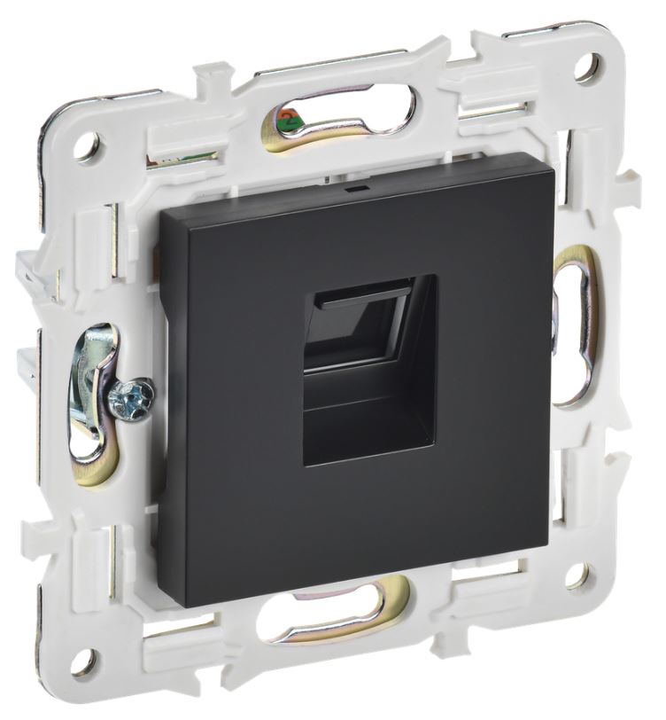 Розетка компьютерная IEK SK-K10-1-K02 SKANDY RJ45 кат.5E SK-K01Bl Черный