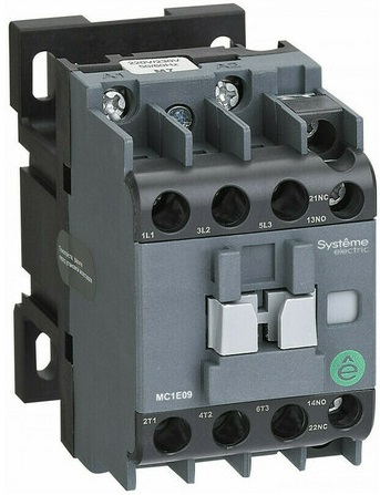 Контактор Systeme Electric MC1E18M7 MC1E 3P 18A НО+НЗ 220V/230V 50/60ГЦ (LC1E1810M5)