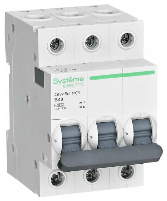Автоматический выключатель Systeme Electric C9F14340 City9 Set B 40А 3P 4.5kA 400В