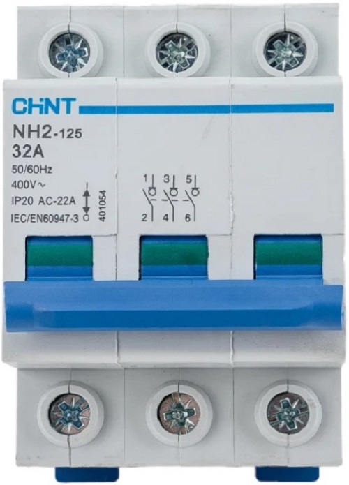 Выключатель нагрузки CHINT 401054 3P, 32А, NH2-125 (R)