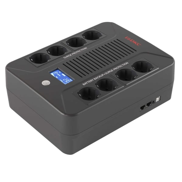 Источник бесперебойного питания DKC INFOPDU600LCD линейно-интерактивный, серии Info PDU, 600 ВА/360 Вт, 1/1,8xSchuko, LCD, 1x7Aч