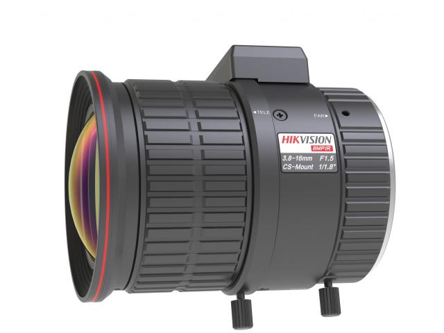 Объектив HIKVISION HV3816P-8MPIR вариофокальный 8Мп объектив, 1/1.8; 3.8-16мм F1.4-С; крепление CS; мин.рабочее расстояние 0.1м