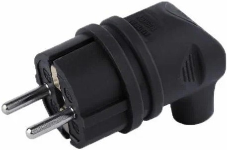Вилки кабельные, бытовые  Xcom-Shop Вилка TOKOV ELECTRIC TKE-C05-KVU-Z угловая 16А с заземл. Каучук