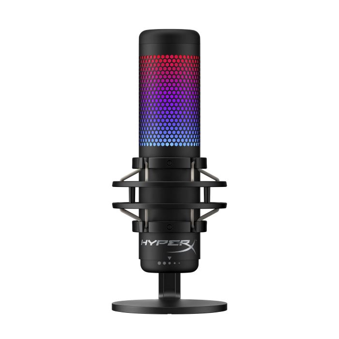 Микрофон HyperX QuadCast S HMIQ1S-XX-RG/G игровой чёрный (USB, RGB подсветка) (524991)