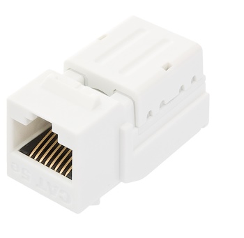 Модуль NikoMax NMC-KJUD2-FT-WT вставка, типа KeyStone, Кат.5e, RJ45/8P8C, FT-TOOL/110/KRONE, T568A/B, неэкранированный, белый