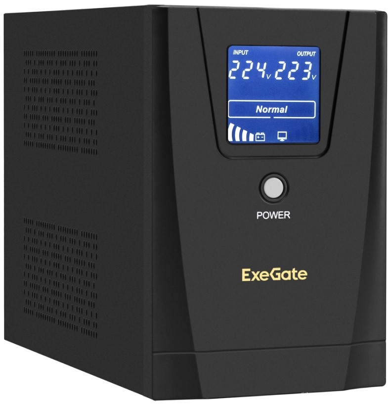  Источник бесперебойного питания Exegate SpecialPro Smart LLB-1600.LCD.AVR.C13.RJ.USB EP285509RUS 1600VA/950W, LCD, AVR, 6*IEC-C13, RJ45/11, USB, black