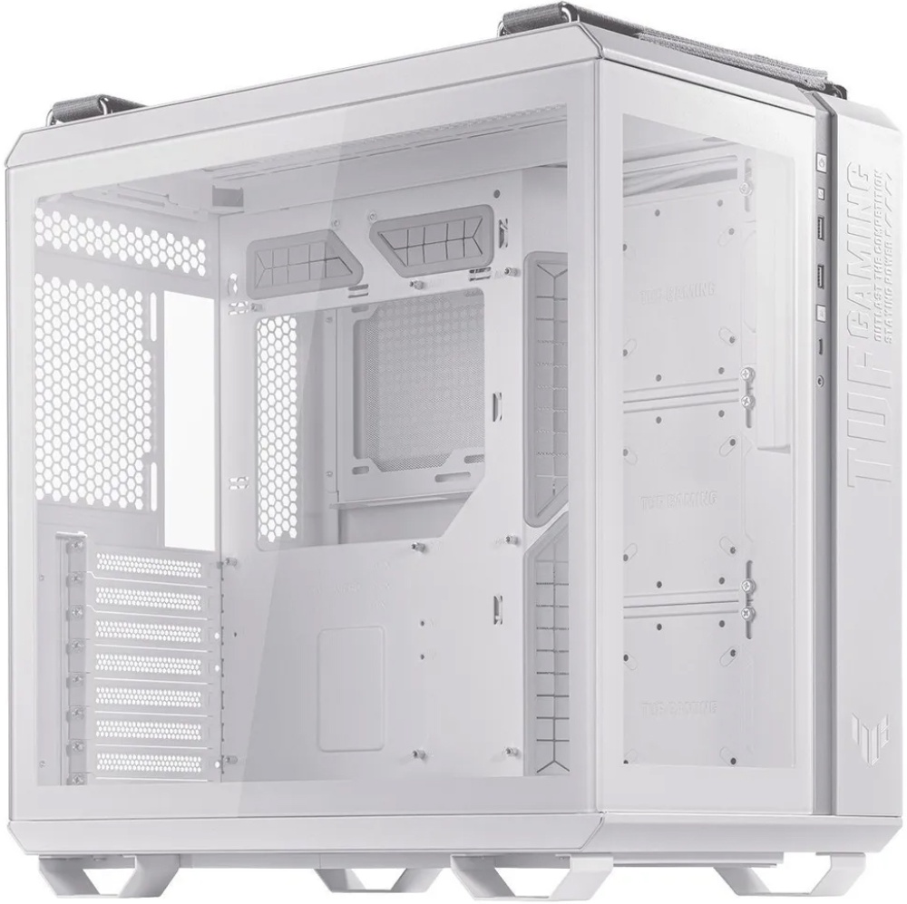 Корпус ATX ASUS TUF GAMING GT502 PLUS 90DC0093-B19000 белый, без БП, окно из закаленного стекла, 2*USB 3.2, Type-C, audio