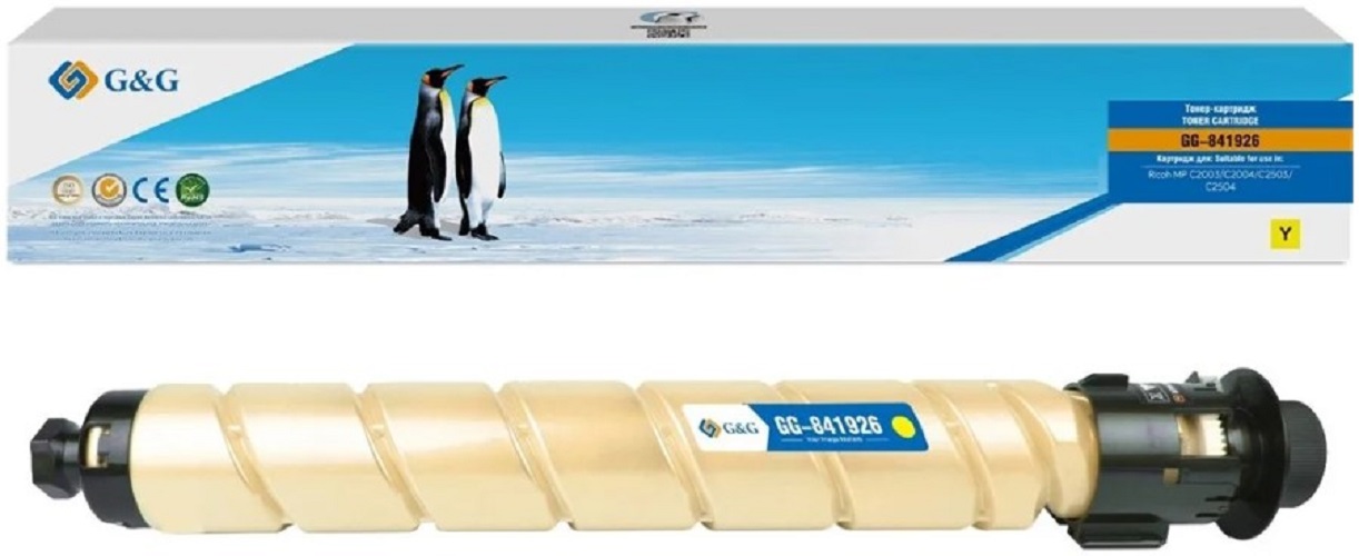 Картридж лазерный G&G 841919/841926 GG-841926 желтый (9500стр.) для Ricoh MP C2003/C2004/C2503/C2504