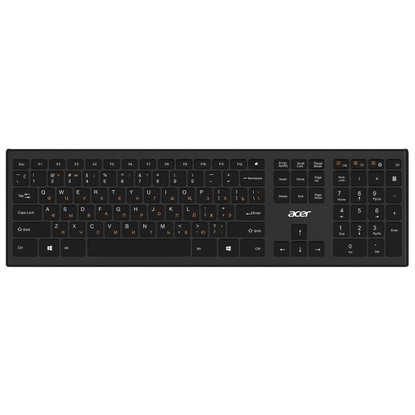  Клавиатура Acer OKR010 ZL.KBDEE.003 черный USB беспроводная slim Multimedia