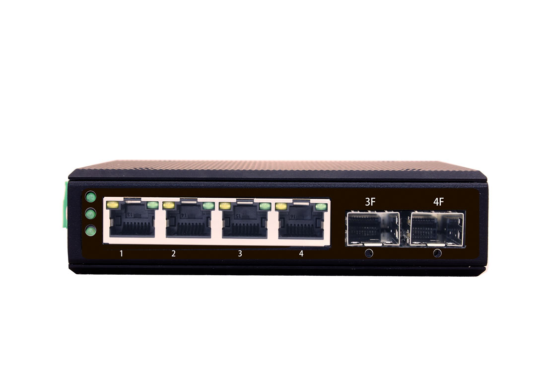  Коммутатор OSNOVO SW-80402/I промышленный PoE Gigabit Ethernet на 4GE PoE + 2 GE SFP порта. Порты: 4 x GE (10/100/1000Base-T) с PoE (до 60W) + 2 x GE