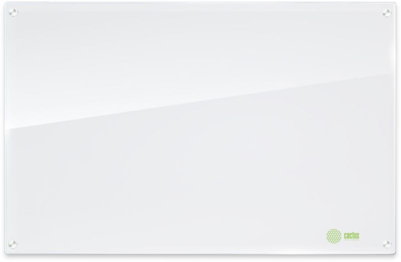   Xcom-Shop Доска Cactus CS-GBD-90X120-UWT-TM стеклянная сквозное крепление ультра белый 90x120см