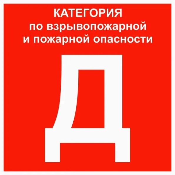 Знак пластик EKF pn-d Категории взрывопожарной опасности Д (200x200)