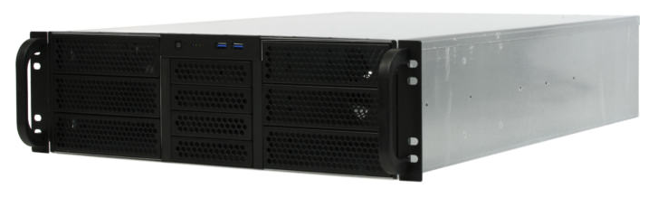 Корпус серверный 3U Procase RE306-D6H4-A8-45 6x5.25+4HDD,черный,без блока питания(2U,2U-redundant),глубина 450мм,MB ATX 12x9.6,8slot