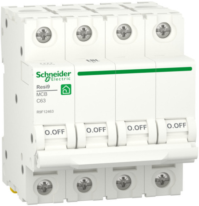Автоматический выключатель Schneider Electric RESI9 R9F12463 (С) 63А 4P 6000A