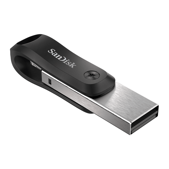 Накопитель USB 3.0 64GB SanDisk iXpand Go SDIX60N-064G-GN6NN черный/серебристый