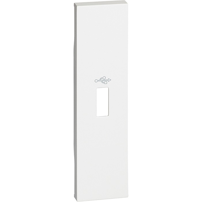 Панель лицевая BTicino KW10P LIVING NOW для разьемов передачи данных USB, 1 модуль, цвет белый