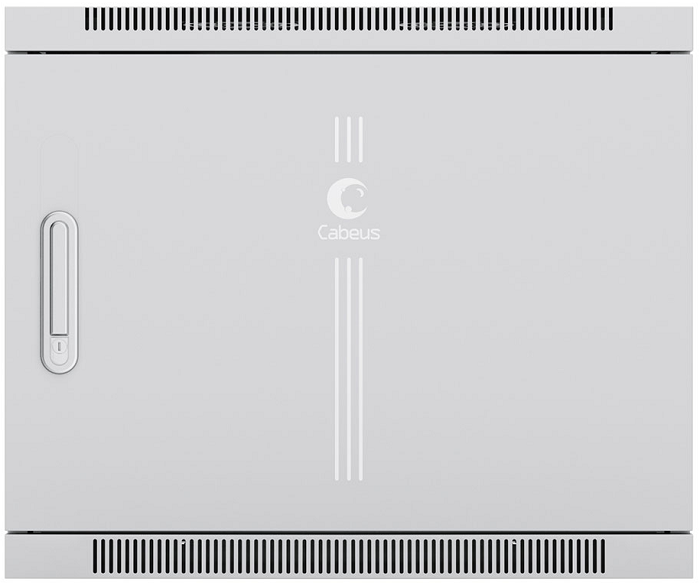 Шкаф настенный 19, 15U Cabeus SH-05F-15U60/60m-R 600x600x769mm (ШхГхВ) дверь металл, цвет серый (RAL 7035)