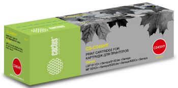 Тонер-картридж Cactus CS-C045HY для Canon LBP 611Cn/613Cdw/631Cn/633Cdw/635Cx, желтый (2200стр.)