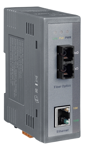Медиа-конвертер ICP DAS NS-200AFC-T CR Industrial 10/100 Base-T to 100 Base-FX Media Converter; 1 multi mode, SC connector (RoHS)