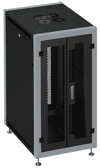 Шкаф напольный 19, 33U SYSMATRIX SL 6833.944 600x800x1600mm (ШхГхВ) передняя дверь двухстворчатая перфорированная, задняя дверь двухстворчатая перфор