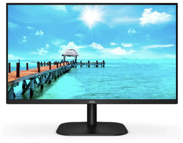 Монитор 27 AOC 27B2AM 1920x1080, VA, nonGLARE, 250cd/m2, 178°/178°, 4000:1, 20M:1, 16.7M, 4ms, VGA, HDMI, tilt, speakers, 3Y, black