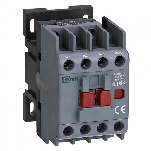 Контактор DEKraft 22061DEK 6А 220В/230В АС3 АС4 1НО КМ-102