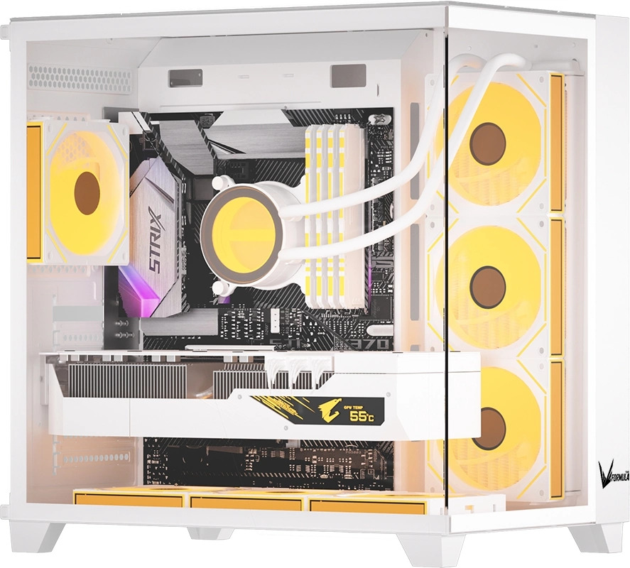 Корпус ATX FORMULA CRYSTAL Z9 W белый, без БП, 2*USB 3.0, audio
