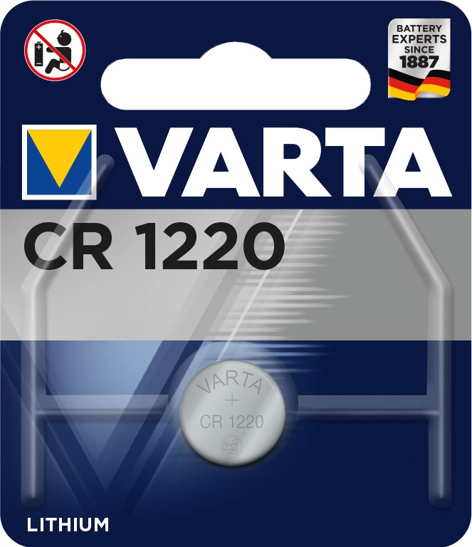 Батарейка Varta ELECTRONICS CR1220 06220101401 BL1 Lithium 3V (6220) (1/10/100)