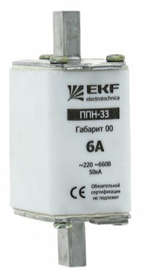 Предохранитель EKF fus-33/160/6 ППН-33 160/6А габарит 00