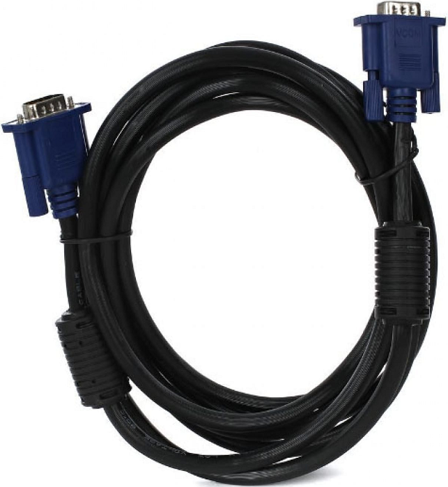 Кабель интерфейсный VGA-VGA VCOM VVG6448-3MO 15M-15M, 2 фильтра, 3м