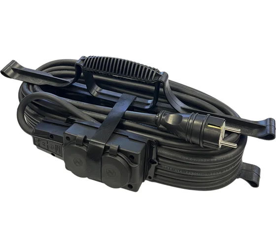 Удлинитель силовой iTOK i-CONNECT-COLOR-SUR-KG-215-2-54-15-BLACK тип SUR серии iCONNECT COLOR на рамке без земли КГтп-ХЛ 2х1,5 мм 2 гнезда IP54 ГОСТ ц