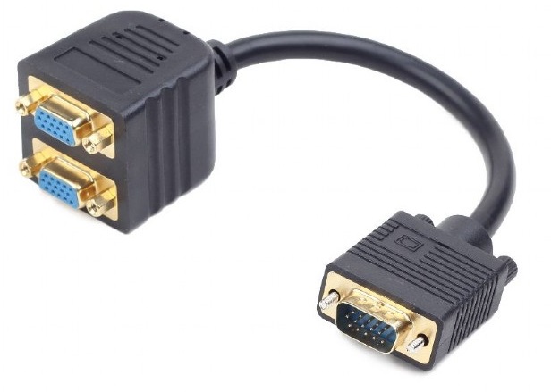   Xcom-Shop Разветвитель Cablexpert CC-VGAX2-20CM VGA, 1 компьютер - 2 монитора