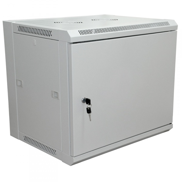Шкаф настенный 19, 9U NTSS NTSS-W9U6060FD ПРЕМИУМ дверь глухая металл 600x600x500 мм, RAL7035