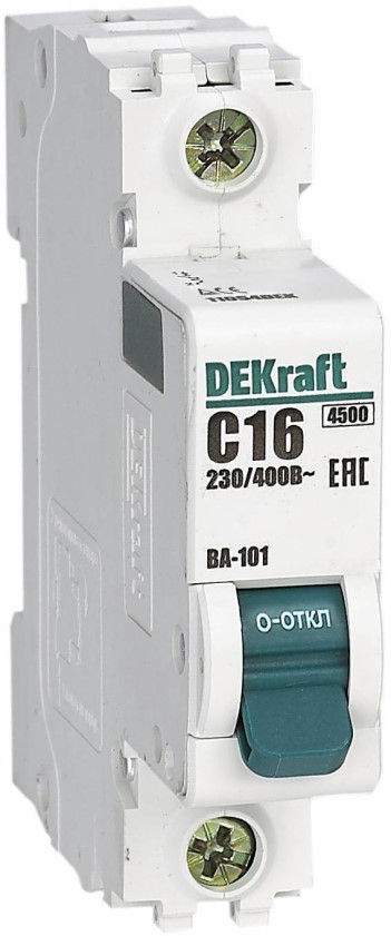  Автоматический выключатель DEKraft 11049DEK 1Р 1А (C) 4,5кА