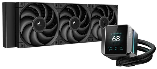  Система охлаждения жидкостная Deepcool MYSTIQUE 360 LGA1700/1200/115x/AM5/AM4 (TDP 300W, 500-2150rpm, 72.45CFM, 36.49dBA, 4-pin PWM) RET