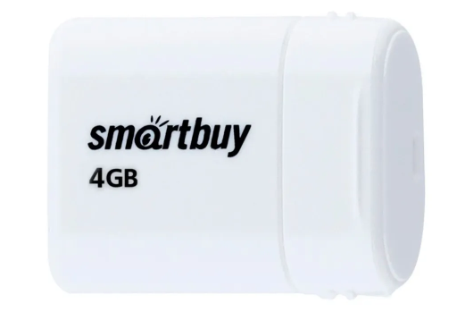 Накопитель USB 2.0 4GB SmartBuy SB4GBLara-W Lara белый