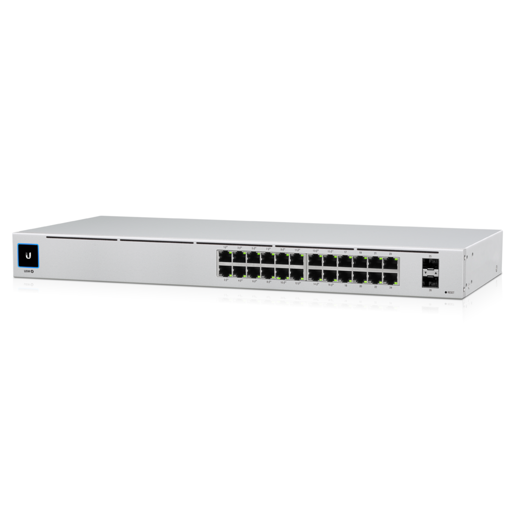Коммутатор управляемый Ubiquiti UniFi Switch USW-24-POE Gen2 USW-24-POE-EU 1 Гбит/с LAN: 24, SFP порты: 2, Количество портов PoE out:16