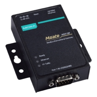  Преобразователь MOXA MGate MB3180 1 Port RS-232/422/485 Modbus TCP to Serial Gateway