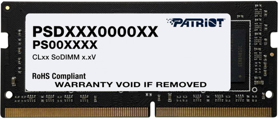  Модуль памяти SODIMM DDR4 8GB Patriot Memory PSD48G320081S Signature PC4-25600 3200MHz CL22 1.2V