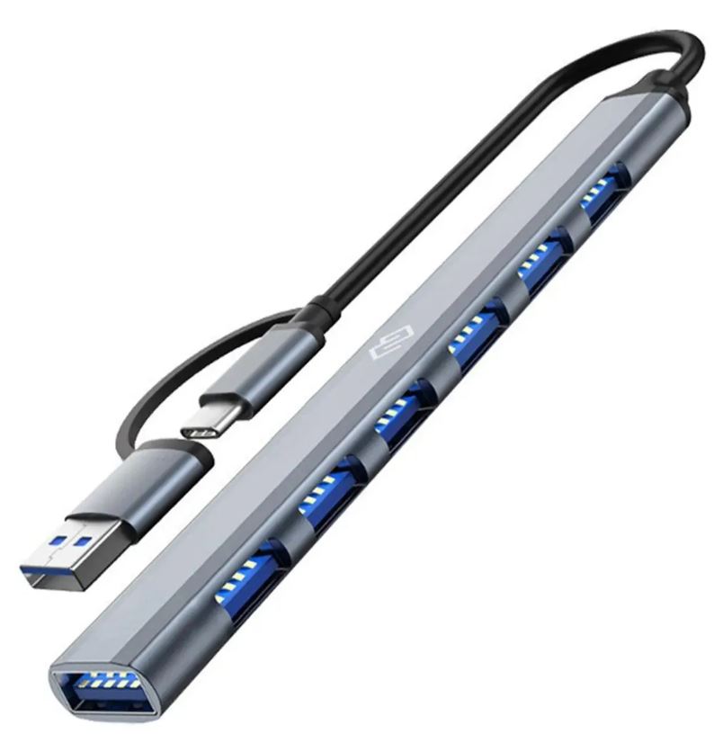  Док-станция Digma DHUB-7USB-AC-2.0 7порт. черный