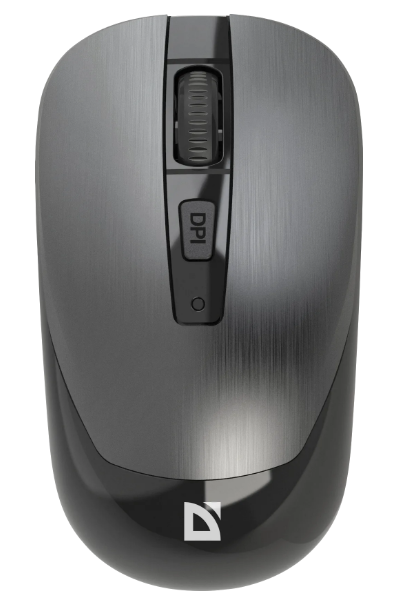 Мышь Wireless Defender Wave MM-995 52993 USB, симметричная, 800/1200/1600 dpi, серебристая