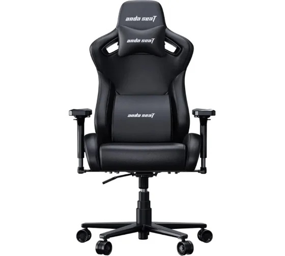 Кресло игровое Anda Seat Kaiser Frontier AD12Y-12-B-PV черное, M (90кг), ПВХ