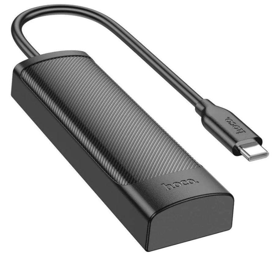 Разветвитель Hoco HB41 USB-C Type-C 4порт. черный
