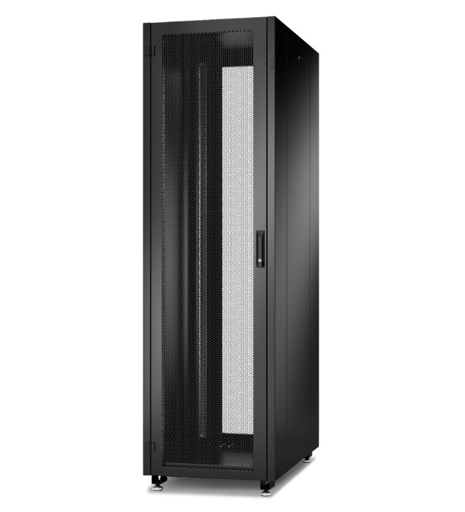 Шкаф напольный 19, 42U Eurolan 60F-42-68-24BL N2000 42U 600×800, пер. перф. одност., зад. перф. двуст., чрн.