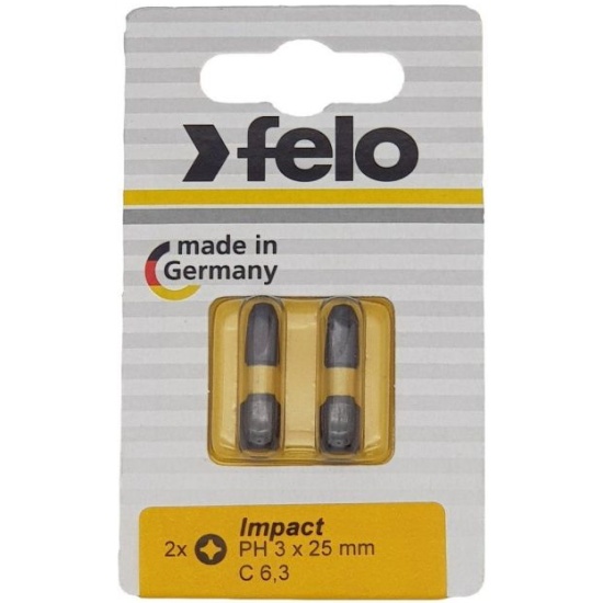 Бита Felo 02203241 крестовая ударная серия Impact PH 3X25,2 шт