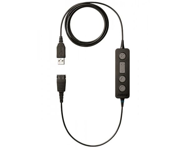 Адаптер Jabra LINK 260 260-09 адаптер QD на USB, Plug/Play соединение для подключения проводных QD-гарнитур к софтфону, управление вызовом на шнуре